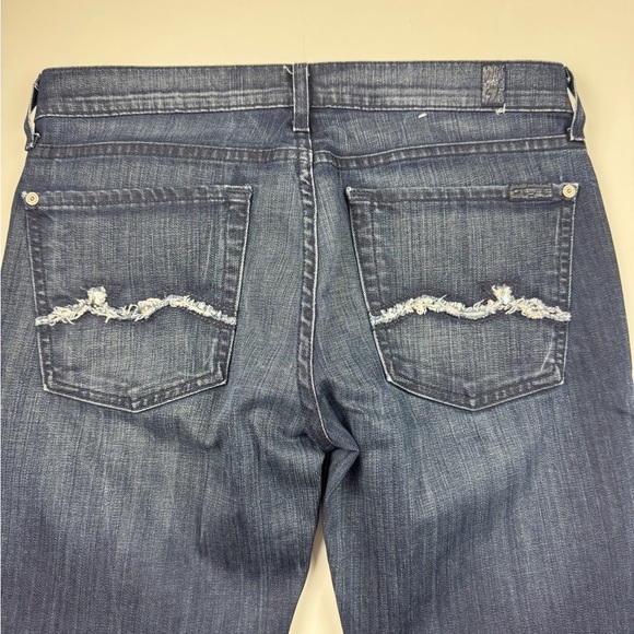 7 for all Mankind Women's Josefina Slim Mid-Rise Dark Wash - Picture 11 of 12